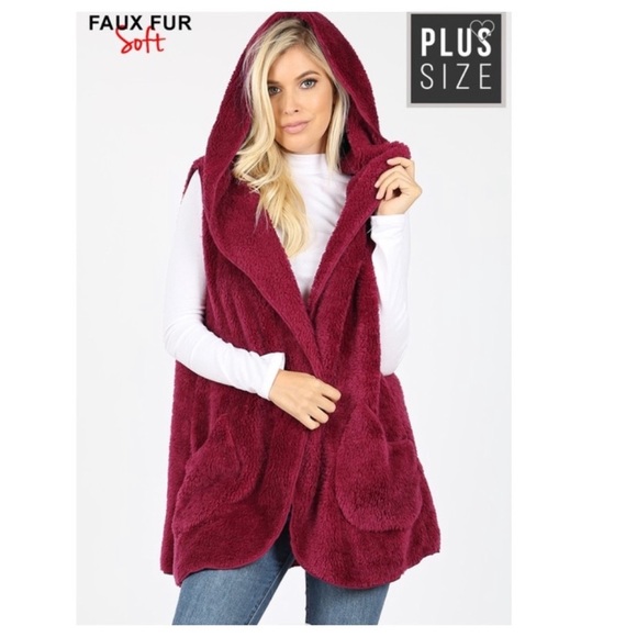 A Girl Thing Jackets & Blazers - ❤️2 for $40❤️PLUS size faux fur vest